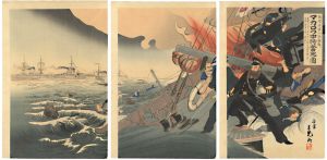 旅順港第八次海戦 マカロフ中将奮死ノ図