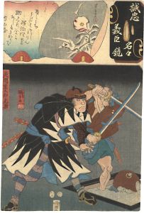 国芳 芳鳥女「誠忠義臣名々鏡　失間重太郎光與」
