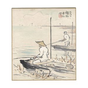伊東深水「自筆色紙」