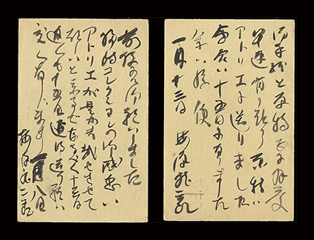 梅原龍三郎「自筆葉書」