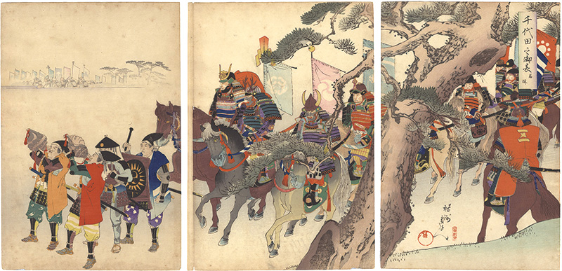 周延「千代田之御表　馬揃」