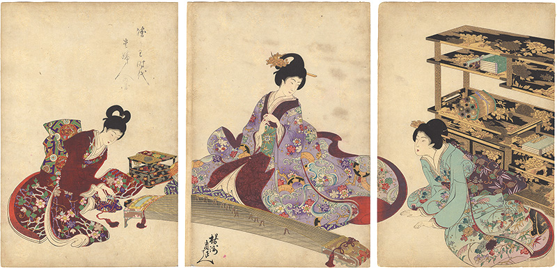 Chikanobu “Noble Ladies in the Tokugawa Era: Playing Music”