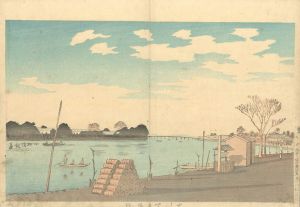 Kiyochika / Fujimi Ferry, the River Oh [大川富士見渡]