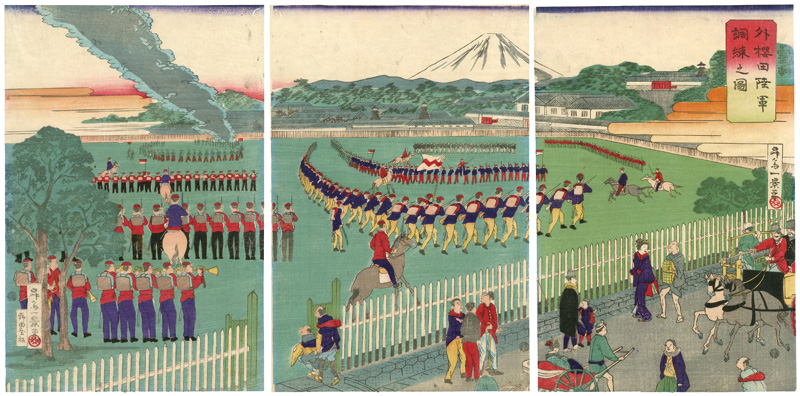 一景「外桜田陸軍調練之図」