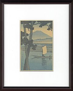 木曽川夕暮夏