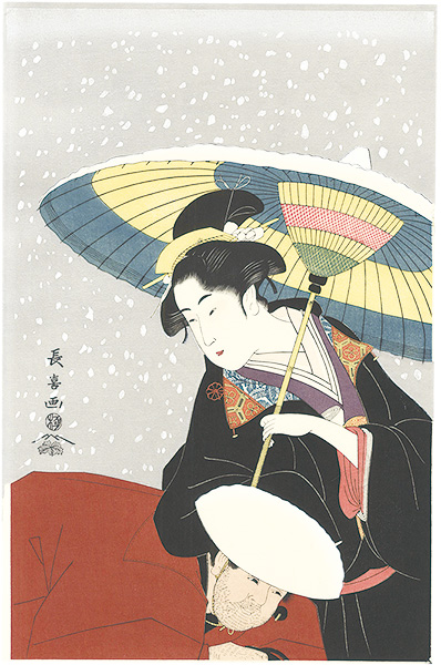 ちょうき “Beauty and Attendant in Snow【Reproduction】”