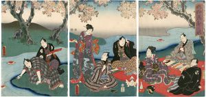 Toyokuni III / Poets on a Mat of Flowers [俳風花むしろ]