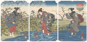 Kuniyoshi / The Ide Jewel River in Yamashiro Province [山城国井出の玉川]