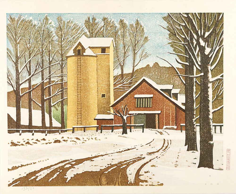 Oka Shikanosuke “ Pasture with Snow”