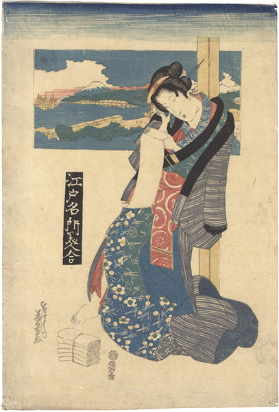 Eisen “Collection of of Beauties Paired with Famous Places in Edo / Takanawa”