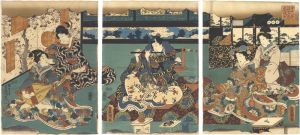 豊国三代「江戸紫あつまのうつし絵」