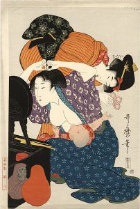 歌麿「鏡台前【復刻版】」