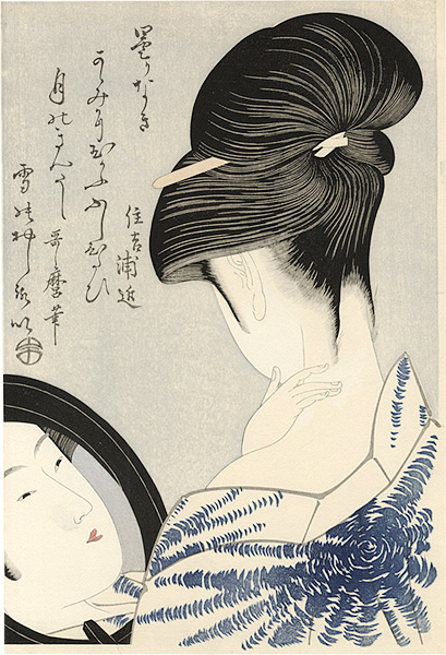 Utamaro “Woman Powdering Her Neck【Reproduction】”