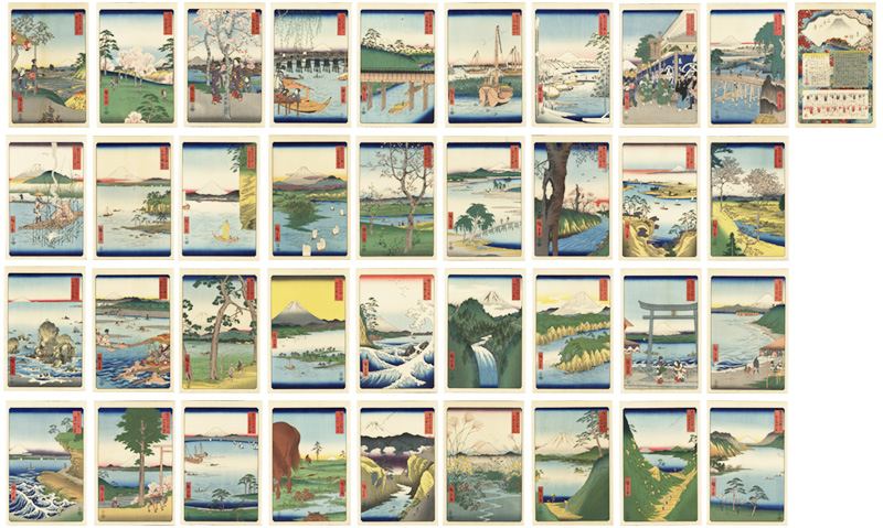 Hiroshige I “Thirty-six Views of Mount Fuji 【Reproduction】	”