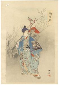 田井耕耘「踊姿絵　源太」