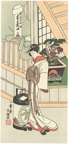 Buncho “The Courtesan  Handayu of Naka-ogiya【Reproduction】”