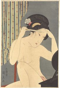 Kunisada I / Shaving the Eyebrows (tentative title)【Reproduction】 [眉剃り（仮題）【復刻版】]
