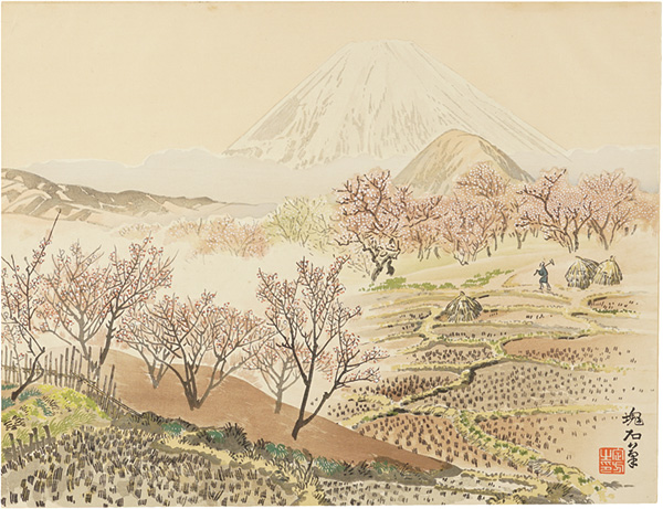 Jokata Kaiseki “Plum Trees in Shimosoga and Mount Fuji”
