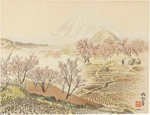 Jokata Kaiseki / Plum Trees in Shimosoga and Mount Fuji