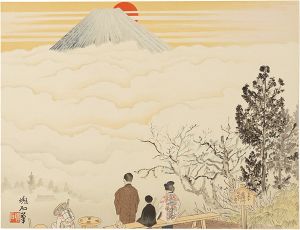 Jokata Kaiseki / Mount Fuji from the summit of Mount Shichimen