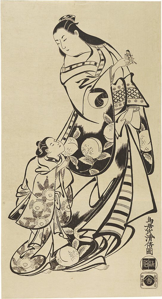 Kiyomasu I “Courtesan and Her Attendant 【Reproduction】”