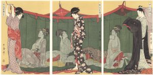 歌麿「婦人泊り客之図【復刻版】」