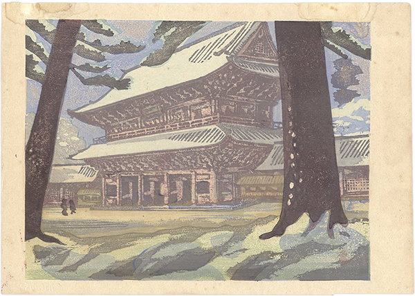 山口源「東京回顧図会　芝 増上寺
」
