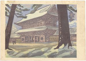 山口源「東京回顧図会　芝 増上寺
」