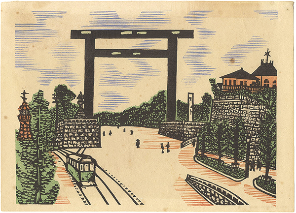 Kawakami Sumio “Recollections of Tokyo / Entrance Gate in Kudan”