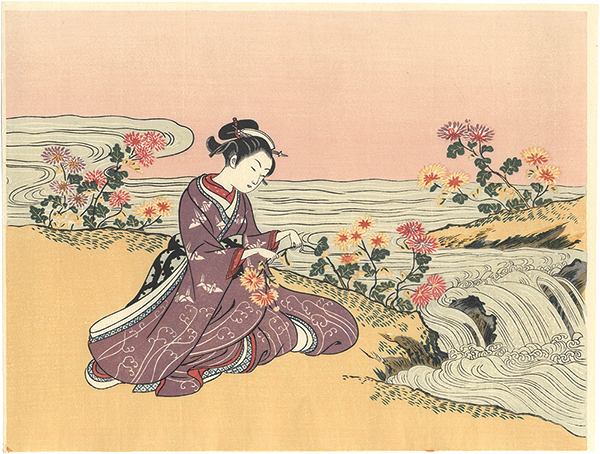 春信「見立菊慈童【復刻版】」