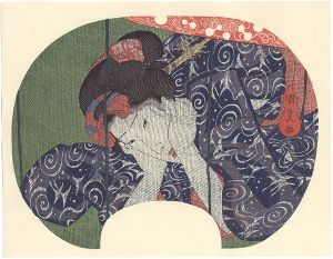 Kunisada  / Girl Stopping Her in the Mosquito Net【Reproduction】  [雷【復刻版】]