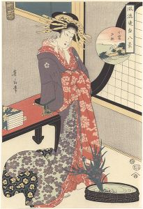 Eizan / Furyu Omi Hakei【Reproduction】  [ 風流逢身八景　小紫夕照【復刻版】]