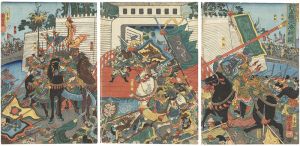 Kuniyoshi / Popular Romance of the Three Kingdoms / Liu Xuande Breaks the Siege of Beihai [通俗三国志之内　劉玄徳北海解囲]
