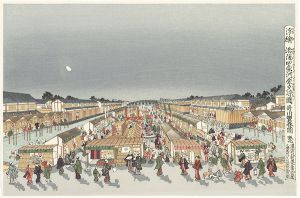 豊春「浮絵　洛陽四条河原夕涼図【復刻版】」