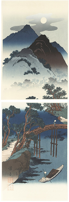 英泉「月夜山水【復刻版】」