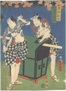 豊国三代「月雪花鈍画掛額」