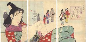 清親「花模様　寛永正保頃」