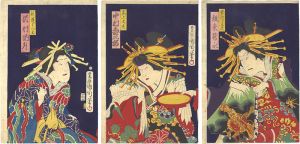 国周「伊達全盛花街鏡」