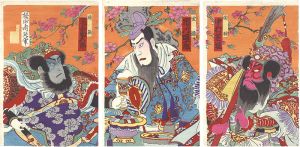 周延「桃桜紅葉彩」