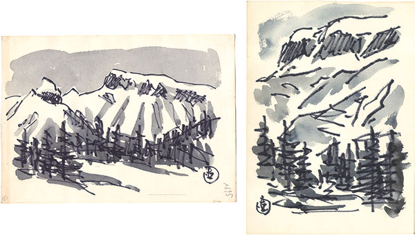 Sakamoto Naoyuki “Sketch Mt.Teine wall/Mt.Teine wall and Kame-iwa”