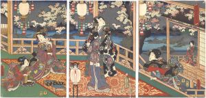 豊国三代「花源氏夜の俤」