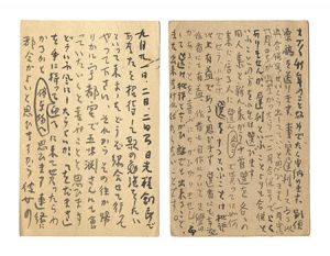 Shimizu Hian / Autograph postcard