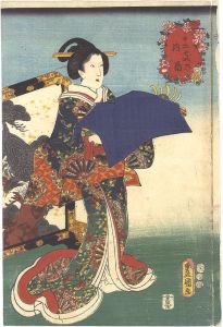 Toyokuni III / The Twelve Zodiac Signs / Chicken (Tori) [十二支の内　酉]