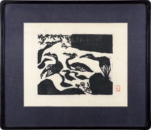 棟方志功「『善知鳥』山砂巣の柵」