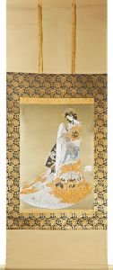 橘小夢「肉筆画幅　地獄太夫」
