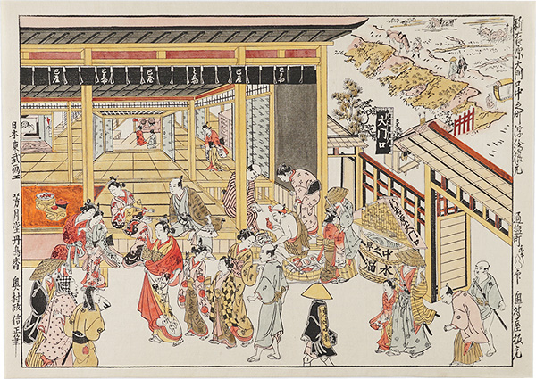 Masanobu “The Entrance Gate and Nakanocho Street in Shin Yoshiwara【Reproduction】”