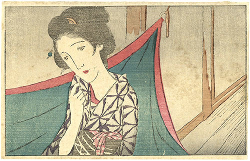 竹久夢二「お光の亡霊より　蚊帳 」