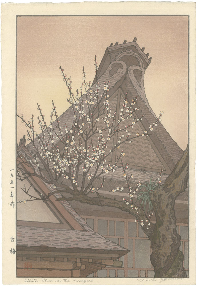 Yoshida Toshi “White Plum in the Farmyard”