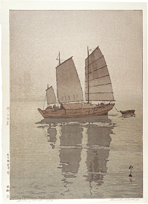 Yoshida Hiroshi “The Inland Sea Series / Sailing Boats - Mist”