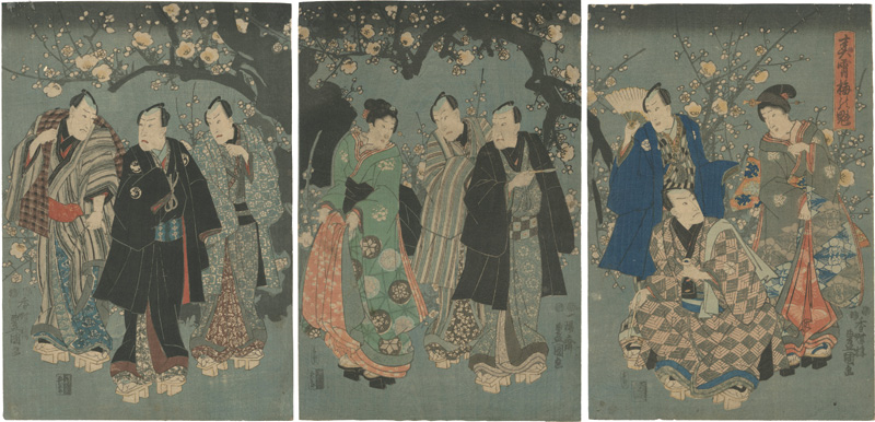 Toyokuni III “Plum Blossoms at Their Height on a Spring Night”
